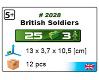 Soldats Britanniques - 3 figurines avec accessoires